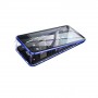 Металлический прямоугольный бампер на магнитах с транспарентными поликарбонатными накладкой и крышкой для Realme C15, цвет Синий
