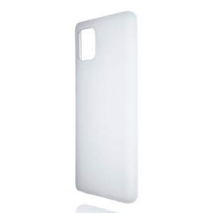 Силиконовый матовый полупрозрачный чехол для Samsung Galaxy Note 10 Lite Белый