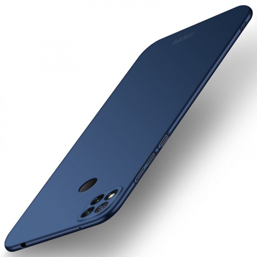 Матовый пластиковый чехол для Xiaomi RedMi 9C с улучшенной защитой торцов корпуса, цвет Синий