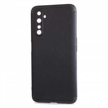 Трехкомпонентный сборный матовый пластиковый чехол для Realme 6 Pro Черный