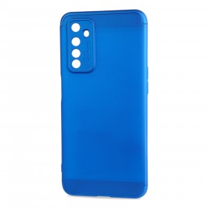 Трехкомпонентный сборный матовый пластиковый чехол для Realme 6 Синий