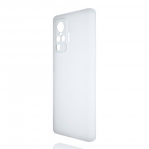 Силиконовый матовый полупрозрачный чехол для Vivo X50 Pro Белый