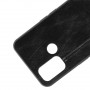 Силиконовый матовый непрозрачный чехол с текстурным покрытием винтажная Кожа для OPPO A53 , цвет Черный
