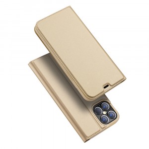 Магнитный флип чехол-книжка для Iphone 12/Pro с функцией подставки и с отсеком для карт Бежевый