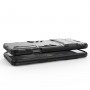 Сверхпрочный противоударный чехол для OnePlus Nord с текстурой металлик и ножкой подставкой