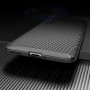 Матовый силиконовый чехол для OnePlus Nord с текстурным покрытием карбон, цвет Синий