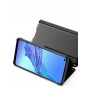Пластиковый зеркальный чехол книжка для Realme 7 Pro с полупрозрачной крышкой для уведомлений, цвет Синий