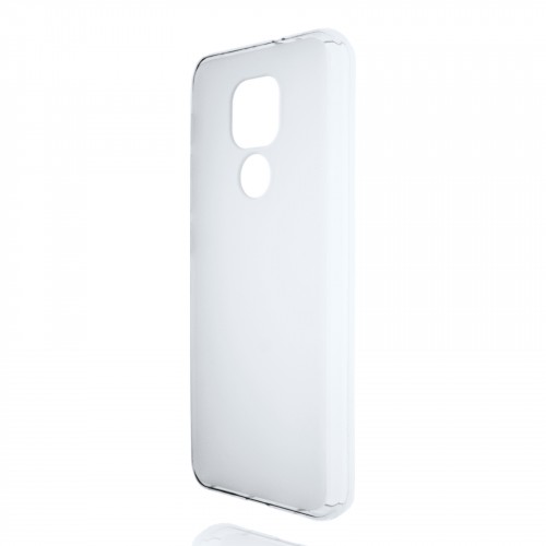 Силиконовый матовый полупрозрачный чехол для Motorola Moto G9 Play/E7 Plus, цвет Белый