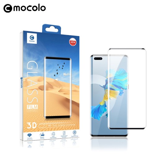 Премиум 3D сверхчувствительное ультратонкое защитное стекло Mocolo для Huawei Mate 40 Pro, цвет Черный