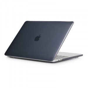Поликарбонатный глянцевый полупрозрачный составной чехол накладка для MacBook Pro 16 Серый