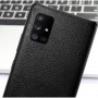 Защитная пленка на заднюю поверхность текстура Кожа для Samsung Galaxy A51, цвет Черный