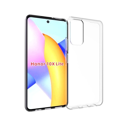 Силиконовый глянцевый транспарентный чехол для Huawei Honor 10X Lite