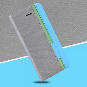 Чехол горизонтальная книжка подставка текстура Ткань на силиконовой основе с отсеком для карт для Huawei Honor 10X Lite  Серый
