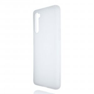 Силиконовый матовый полупрозрачный чехол для OnePlus Nord Белый