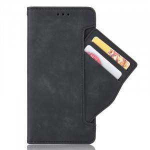 Винтажный чехол портмоне подставка с отсеком для карт на магнитной защелке для Huawei Honor 10X Lite  Черный