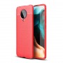 Силиконовый чехол накладка для Xiaomi Poco F2 Pro/RedMi K30 с текстурой кожи, цвет Красный