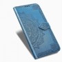 Чехол портмоне подставка для Huawei Honor 10X Lite с декоративным тиснением на магнитной защелке, цвет Черный