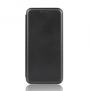 Чехол флип на силиконовой основе текстура Карбон с отсеком для Huawei P Smart (2021)  Черный