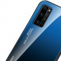 Силиконовый матовый непрозрачный чехол с глянцевой градиентной поликарбонатной накладкой для Huawei Honor 10X Lite , цвет Синий