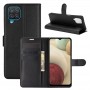 Чехол портмоне подставка для Samsung Galaxy M12/A12 с магнитной защелкой и отделениями для карт, цвет Коричневый
