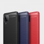 Матовый силиконовый чехол для Samsung Galaxy M12/A12 с текстурным покрытием металлик, цвет Красный
