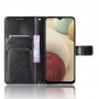 Глянцевый водоотталкивающий чехол портмоне подставка для Samsung Galaxy M12/A12 с магнитной защелкой и отделениями для карт, цвет Черный