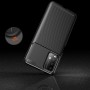 Матовый силиконовый чехол для Xiaomi Poco M3 с текстурным покрытием карбон, цвет Черный