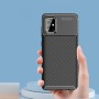 Матовый силиконовый чехол для Samsung Galaxy A02s с текстурным покрытием карбон, цвет Черный