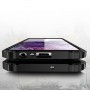 Двухкомпонентный противоударный чехол для Samsung Galaxy A02s с нескользящими гранями и поликарбонатными вставками, цвет Черный