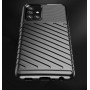Силиконовый матовый непрозрачный чехол с текстурным покрытием Линии для Samsung Galaxy A72 , цвет Черный