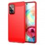 Матовый силиконовый чехол для Samsung Galaxy A72 с текстурным покрытием металлик, цвет Красный