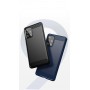Матовый силиконовый чехол для Samsung Galaxy A72 с текстурным покрытием металлик, цвет Синий