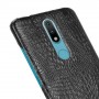 Пластиковый непрозрачный матовый чехол с текстурным покрытием Крокодил для Nokia 2.4 , цвет Синий