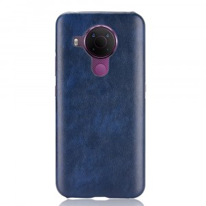Чехол накладка текстурная отделка Кожа для Nokia 5.4 Синий