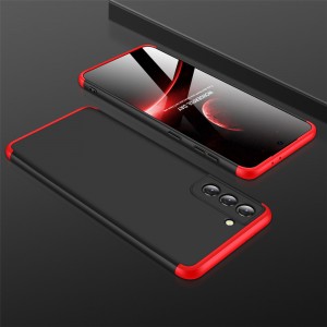 Двухкомпонентный сборный двухцветный пластиковый матовый чехол для Samsung Galaxy S21 Ultra Красный