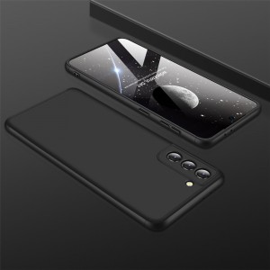 Трехкомпонентный сборный матовый пластиковый чехол для Samsung Galaxy S21 Черный