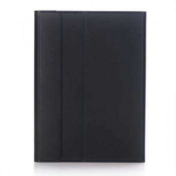 Чехол книжка подставка на непрозрачной силиконовой основе с Bluetooth-клавиатурой для Samsung Galaxy Tab S5e Черный