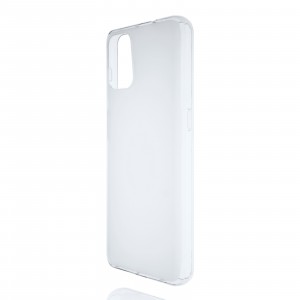 Силиконовый матовый полупрозрачный чехол для Motorola Moto G9 Plus Белый