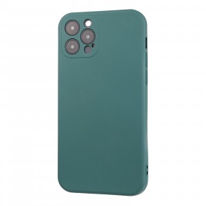 Матовый силиконовый чехол для Iphone 12 с покрытием софт-тач Зеленый