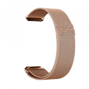 Сетчатый мелкозернистый браслет из нержавеющей гипоаллергенной стали на магнитной защелке для Huawei Watch Fit  Розовый
