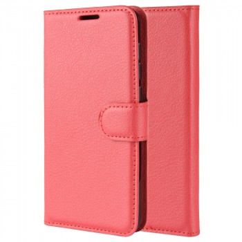 Чехол портмоне подставка на силиконовой основе с отсеком для карт на магнитной защелке для Nokia 3.4 Красный