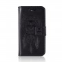 Чехол портмоне подставка для Samsung Galaxy A72 с декоративным тиснением на магнитной защелке, цвет Черный