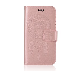 Чехол портмоне подставка для Samsung Galaxy A72 с декоративным тиснением на магнитной защелке Розовый