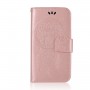 Чехол портмоне подставка для Samsung Galaxy A72 с декоративным тиснением на магнитной защелке, цвет Розовый