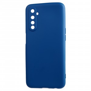 Матовый силиконовый чехол для Realme 6 с покрытием софт-тач Синий