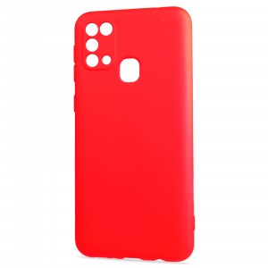 Матовый силиконовый чехол для Samsung Galaxy M31 с покрытием софт-тач Красный