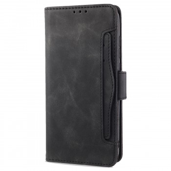 Винтажный книжка портмоне подставка на силиконовой основе с отсеком для карт на магнитной защелке для Nokia G10/G20 Черный