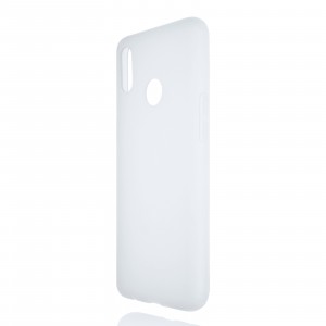 Силиконовый матовый полупрозрачный чехол для Realme 3 Белый
