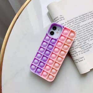 Силиконовый чехол антистресс-игрушка Pop It (Simple dimple) для Iphone 11 Фиолетовый