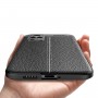 Силиконовый матовый непрозрачный чехол с текстурным покрытием Кожа для Vivo V21 , цвет Черный